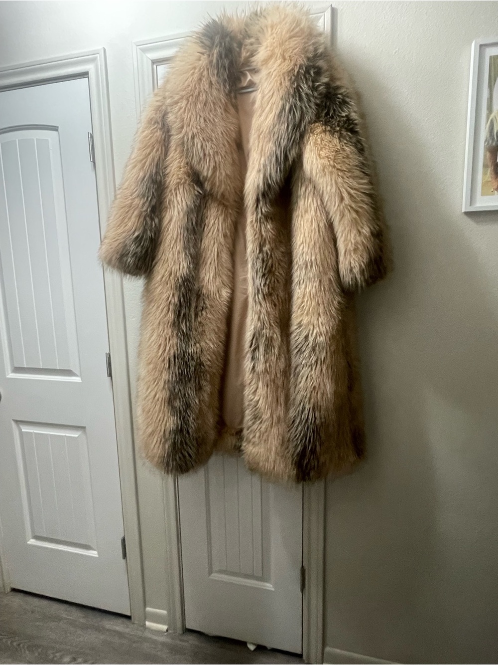Mango Tan and Brown Faux Fur Teddy Coat